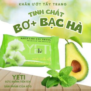 Khăn Ướt Tẩy Trang YETI Làm Sạch, Loại Bỏ Bã Nhờn